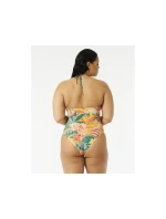 RIP CURL Brazílske jednodielne plavky zeleno-žlté