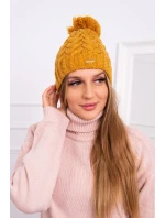 Fleecová čiapka Waleria K307 horčicová