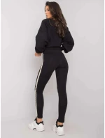 Dámske legíny RV LG 7324.63 Black with gold - Rue paris