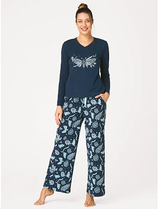 Pyžamo Key LNS 534 B26 s dlhými rukávmi, veľkosti S–XL