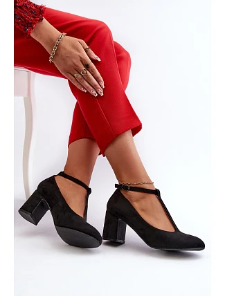 Semišové lodičky 834284 black Raniyah - Mascara