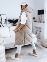 Dámska prešívaná vesta ZIPIS béžová FashionStreet TY3216