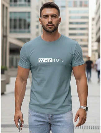 Pánske streetwearové tričko s klasickou potlačou petrol FashionStreet NX5122R Pánske streetwearové tričko s klasickou potlačou petrol FashionStreet NX5122R