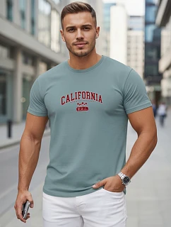 Pánske bavlnené tričko s potlačou „California petrol“ od FashionStreet NX5140R