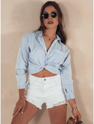 Dámske džínsové šortky POPGLAM white FashionStreet SY0397 Dámske džínsové šortky POPGLAM white FashionStreet SY0397