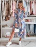 LILOVIE kvetinové maxi šaty jednej veľkosti svetlo modré FashionStreet EY2570