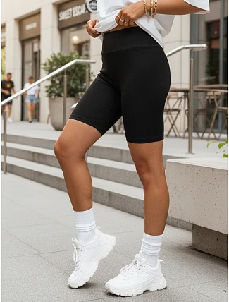 Dámske športové nohavice s elastickým pásom, čierne, FashionStreet SY0563 Dámske športové nohavice s elastickým pásom, čierne, FashionStreet SY0563