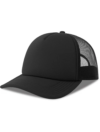 Atlantis Headwear Rapper-S 5-panelová truckerová čiapka 33.0262 čierna/čierna