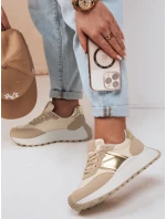 Dámske tenisky s plochou podrážkou NEWSTREET beige FashionStreet ZY0613 Dámske tenisky s plochou podrážkou NEWSTREET beige FashionStreet ZY0613