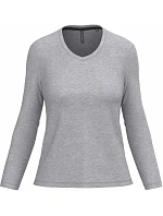 Kariban K 382 Dámske tričko s výstrihom do V a dlhými rukávmi 20.K382 oxford grey Kariban K 382 Dámske tričko s výstrihom do V a dlhými rukávmi 20.K382 oxford grey