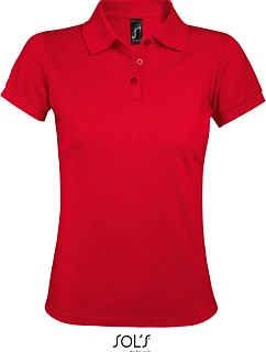SOL'S Prime Women Dámske polo tričko z hrubej bavlny 25.0573 červené