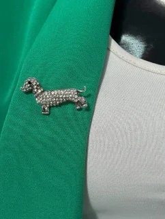 Brošňa Pes A-2-21-6 strieborná farba