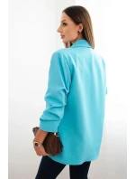 Bunda s klopami elegantná tyrkysová