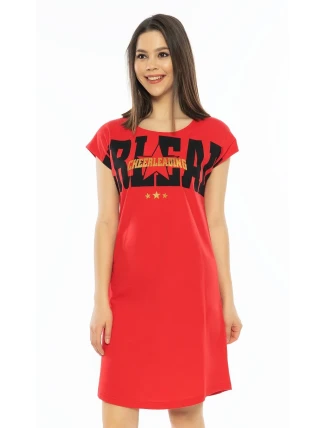 Dámska nočná košeľa s krátkym rukávom Cheerleading
