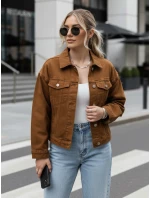 FashionStreet dámska džínsová bunda v ťavej farbe TY5344