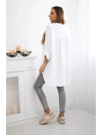 Bavlnená mušelínová košeľa biela Bavlnená mušelínová košeľa biela