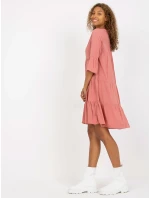 Šaty D73761M30214A3 tmavo ružové