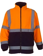 Yoko HVK 08 Hi-Vis fleecová bunda 79.VK08 hi vis oranžová/námornícka modrá Yoko HVK 08 Hi-Vis fleecová bunda 79.VK08 hi vis oranžová/námornícka modrá