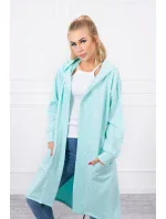 Mätová bunda s kapucňou nadmernej veľkosti Mätová bunda s kapucňou nadmernej veľkosti