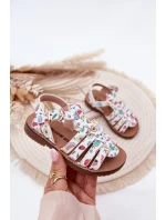 Sandałki Dziecięce Dziewczęce Z Eko Skóry Owoce Multikolor Mariana