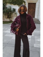 M885 Látkový kabát - bordová