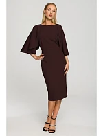 Šaty M700 s kimono rukávmi – hnedé Šaty M700 s kimono rukávmi – hnedé