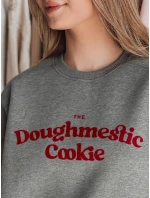 Dámska nadrozmerná mikina s potlačou COOKIES tmavo sivá FashionStreet BY1443 Dámska nadrozmerná mikina s potlačou COOKIES tmavo sivá FashionStreet BY1443