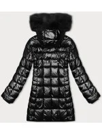 Dámska metalická bunda s kapucňou J Style Black (16M9120-392)