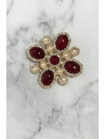 Brošňa Kvetina 2 červená