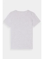Damski Gładki T-Shirt Z Logo Szary 4F 4FWMM00TTSHF1845-27M