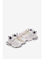 Sneakersy Dziecięce Na Grubej Podeszwie Białe Lianees