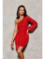 Dámske šaty SUK0432 červená - Roco Fashion Dámske šaty SUK0432 červená - Roco Fashion