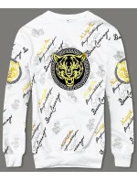 Biela pánska mikina s potlačou (8B1106-1)