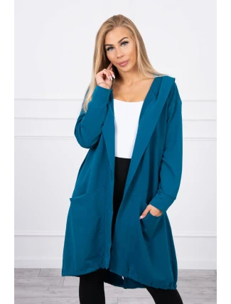 Bunda oversize s kapucňou navy