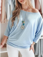 Dámska oversize maslová blúzka s príveskom LUZVIA modrá FashionStreet RY2772