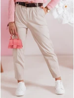 Dámske ležérne nohavice s opaskom SOFELIA moka FashionStreet UY2505 Dámske ležérne nohavice s opaskom SOFELIA moka FashionStreet UY2505