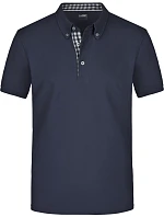 Daiber JN 964 Pánske polo tričko s gombíkovým zapínaním z piké 02.0964 tmavomodrá/tmavomodrá/biela Daiber JN 964 Pánske polo tričko s gombíkovým zapínaním z piké 02.0964 tmavomodrá/tmavomodrá/biela