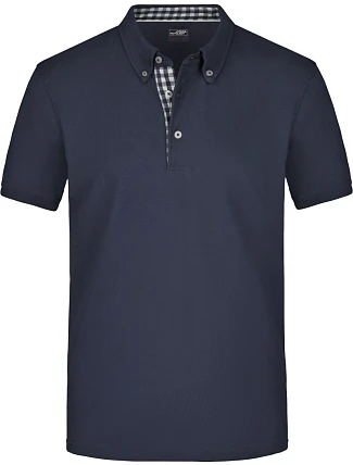 Daiber JN 964 Pánske polo tričko s gombíkovým zapínaním z piké 02.0964 tmavomodrá/tmavomodrá/biela Daiber JN 964 Pánske polo tričko s gombíkovým zapínaním z piké 02.0964 tmavomodrá/tmavomodrá/biela