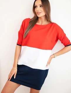 Dámske šaty so zaväzovaním na chrbte červené