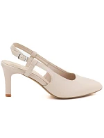 Lodičky bez podpätku, lakované, béžové Sergio Leone SK157