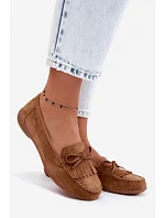 Dámské mokasíny z přírodní semišové kůže Camel Vantae