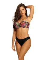 Dámske dvojdielne plavky Palermo 2 S730PA2-2 Black with Leaves - Self Dámske dvojdielne plavky Palermo 2 S730PA2-2 Black with Leaves - Self