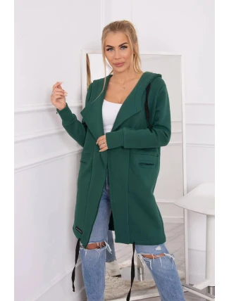 Zateplená bunda s kapucňou 69413 tmavozelená - Kesi