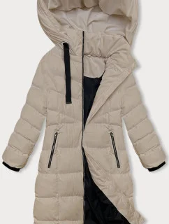 Dámska dlhá zimná bunda Light Beige (5M736-62)