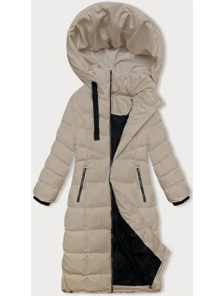 Dámska dlhá zimná bunda Light Beige (5M736-62)
