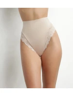 Dámske čipkované tangá s vysokým pásom DIM DELICATE THONG - DIM - nude