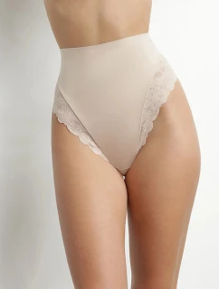 Dámske čipkované tangá s vysokým pásom DIM DELICATE THONG - DIM - nude
