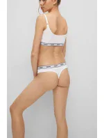 Dámske tangá Triplet Thong Stripe 3 pack 50469681 biele - Hugo Boss