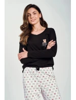 Dámske pyžamo 3231 Polly čierne - TARO