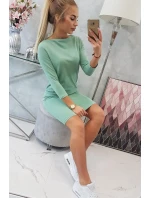 Klasické tmavo mätové šaty